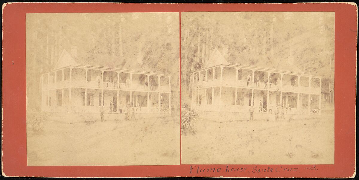 Flume House, Santa Cruz Mountains, Davies Machine Shop (American), Albumen silver prints 