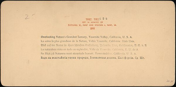 [Group of 100 Stereograph Views of California Nature and Landscapes With a Focus on Yosemite], Keystone View Company, Albumen silver prints