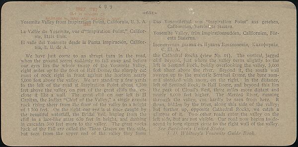[Group of 100 Stereograph Views of California Nature and Landscapes With a Focus on Yosemite], Keystone View Company, Albumen silver prints