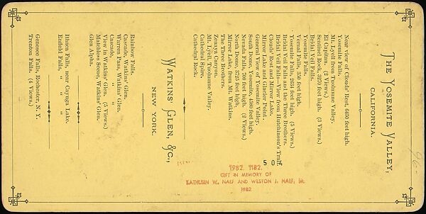 [Group of 100 Stereograph Views of California Nature and Landscapes With a Focus on Yosemite], Keystone View Company, Albumen silver prints