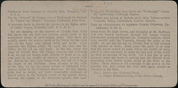 [Group of 100 Stereograph Views of California Nature and Landscapes With a Focus on Yosemite], Keystone View Company, Albumen silver prints