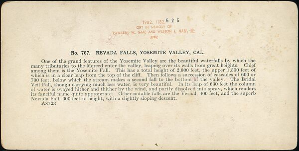 [Group of 100 Stereograph Views of California Nature and Landscapes With a Focus on Yosemite], Keystone View Company, Albumen silver prints