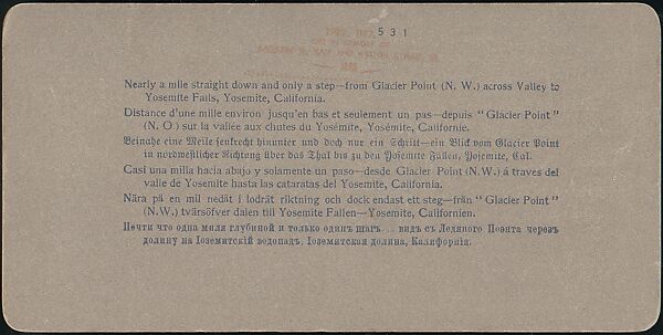 [Group of 100 Stereograph Views of California Nature and Landscapes With a Focus on Yosemite], Keystone View Company, Albumen silver prints