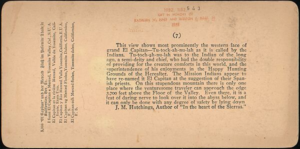 [Group of 100 Stereograph Views of California Nature and Landscapes With a Focus on Yosemite], Keystone View Company, Albumen silver prints