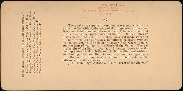 [Group of 100 Stereograph Views of California Nature and Landscapes With a Focus on Yosemite], Keystone View Company, Albumen silver prints