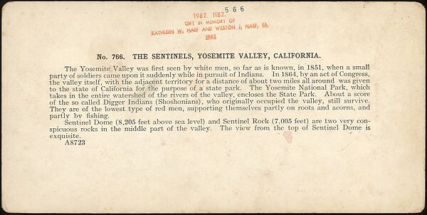 [Group of 100 Stereograph Views of California Nature and Landscapes With a Focus on Yosemite], Keystone View Company, Albumen silver prints