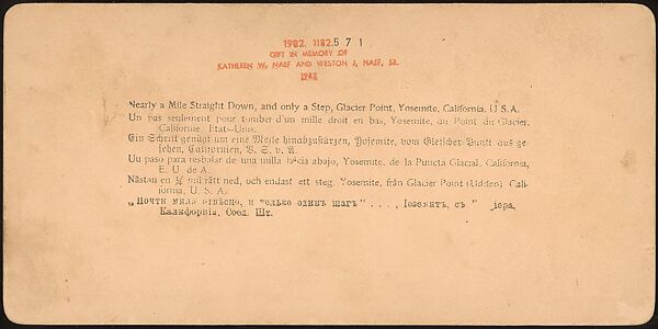 [Group of 100 Stereograph Views of California Nature and Landscapes With a Focus on Yosemite], Keystone View Company, Albumen silver prints