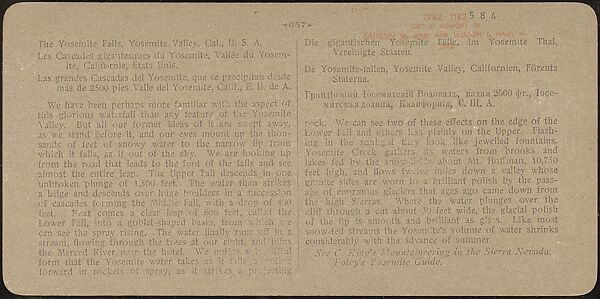 [Group of 100 Stereograph Views of California Nature and Landscapes With a Focus on Yosemite], Keystone View Company, Albumen silver prints