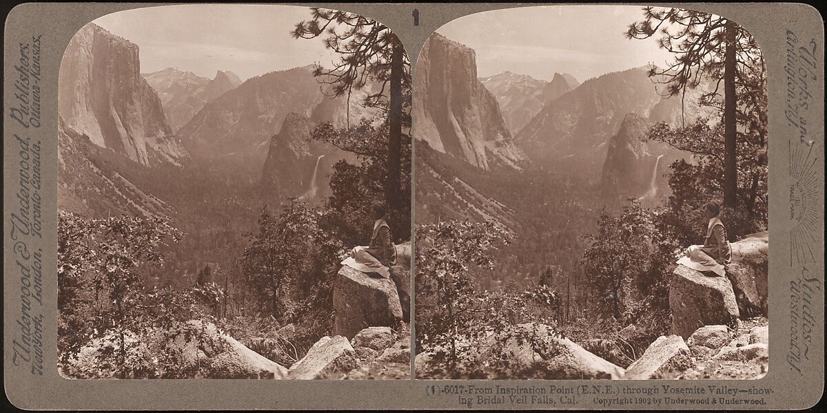 [Group of 23 Stereograph Views of Yosemite Valley Housed in Original Publisher's Box], Underwood &amp; Underwood (American), Albumen silver prints 