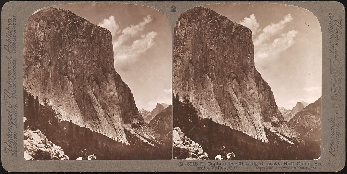 [Group of 23 Stereograph Views of Yosemite Valley Housed in Original Publisher's Box], Underwood &amp; Underwood (American), Albumen silver prints