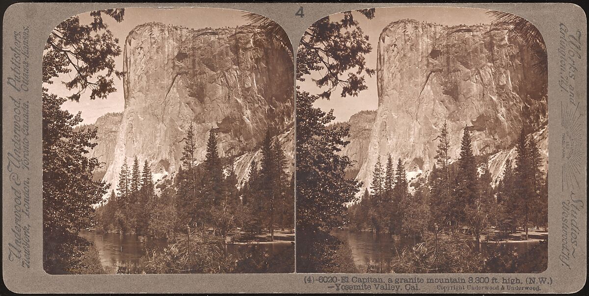 [Group of 23 Stereograph Views of Yosemite Valley Housed in Original Publisher's Box], Underwood &amp; Underwood (American), Albumen silver prints