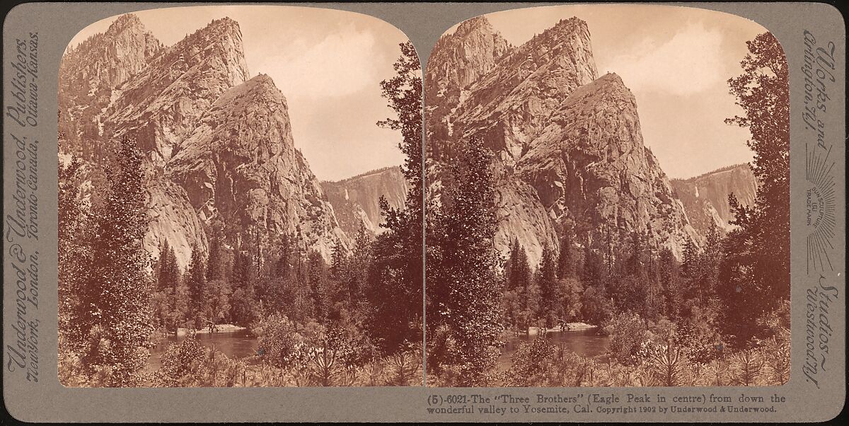 [Group of 23 Stereograph Views of Yosemite Valley Housed in Original Publisher's Box], Underwood &amp; Underwood (American), Albumen silver prints