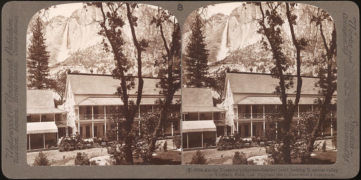 [Group of 23 Stereograph Views of Yosemite Valley Housed in Original Publisher's Box], Underwood &amp; Underwood (American), Albumen silver prints
