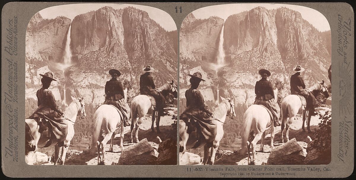 [Group of 23 Stereograph Views of Yosemite Valley Housed in Original Publisher's Box], Underwood &amp; Underwood (American), Albumen silver prints