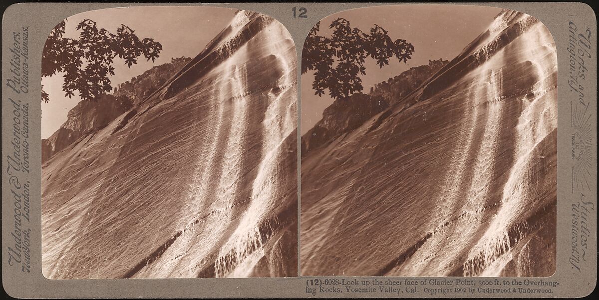 [Group of 23 Stereograph Views of Yosemite Valley Housed in Original Publisher's Box], Underwood &amp; Underwood (American), Albumen silver prints