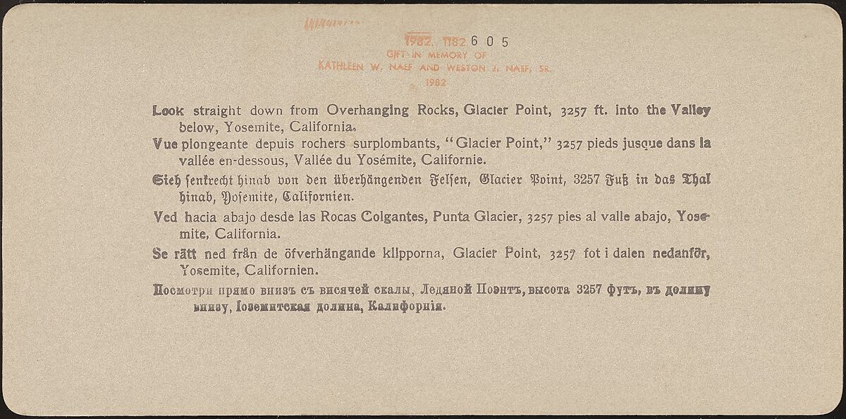 [Group of 23 Stereograph Views of Yosemite Valley Housed in Original Publisher's Box], Underwood &amp; Underwood (American), Albumen silver prints