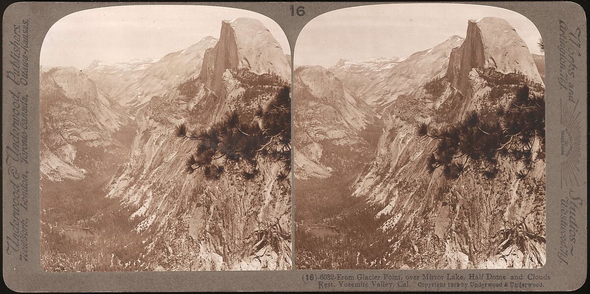 [Group of 23 Stereograph Views of Yosemite Valley Housed in Original Publisher's Box], Underwood &amp; Underwood (American), Albumen silver prints