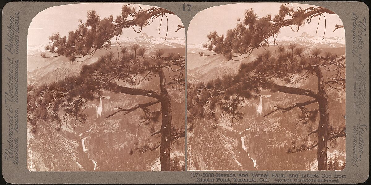 [Group of 23 Stereograph Views of Yosemite Valley Housed in Original Publisher's Box], Underwood &amp; Underwood (American), Albumen silver prints