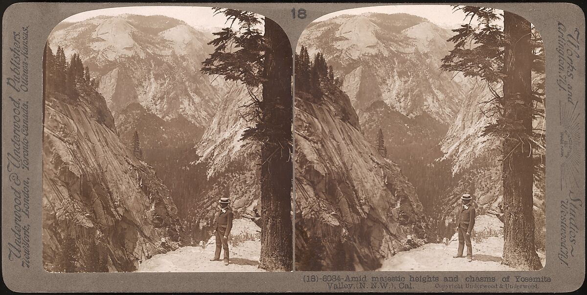 [Group of 23 Stereograph Views of Yosemite Valley Housed in Original Publisher's Box], Underwood &amp; Underwood (American), Albumen silver prints
