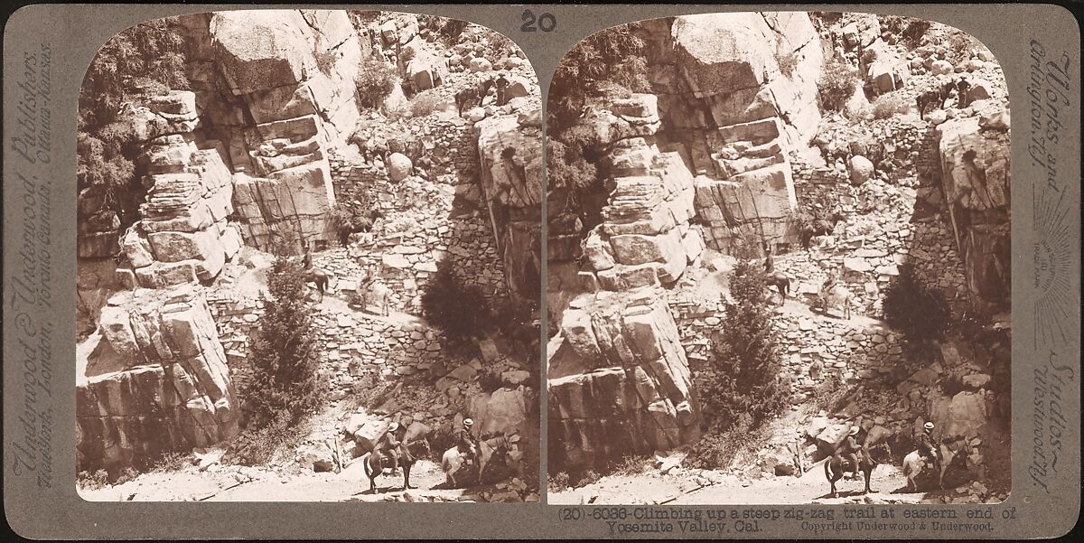[Group of 23 Stereograph Views of Yosemite Valley Housed in Original Publisher's Box], Underwood &amp; Underwood (American), Albumen silver prints