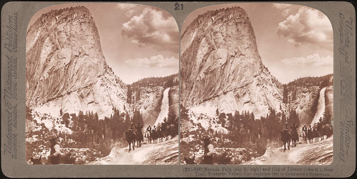 [Group of 23 Stereograph Views of Yosemite Valley Housed in Original Publisher's Box], Underwood &amp; Underwood (American), Albumen silver prints