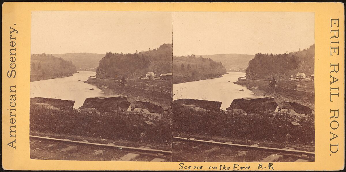 [Group of 5 Stereograph Views of Canals], Unknown (American), Albumen silver prints 