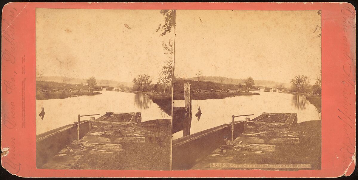 [Group of 5 Stereograph Views of Canals], Unknown (American), Albumen silver prints