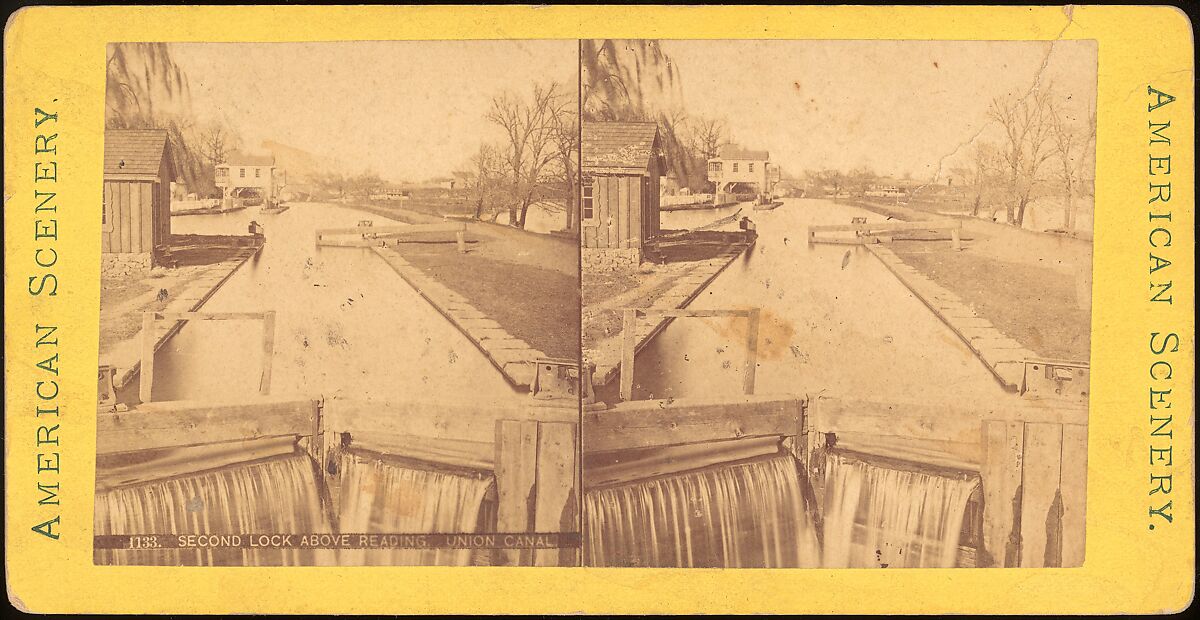 [Group of 5 Stereograph Views of Canals], Unknown (American), Albumen silver prints
