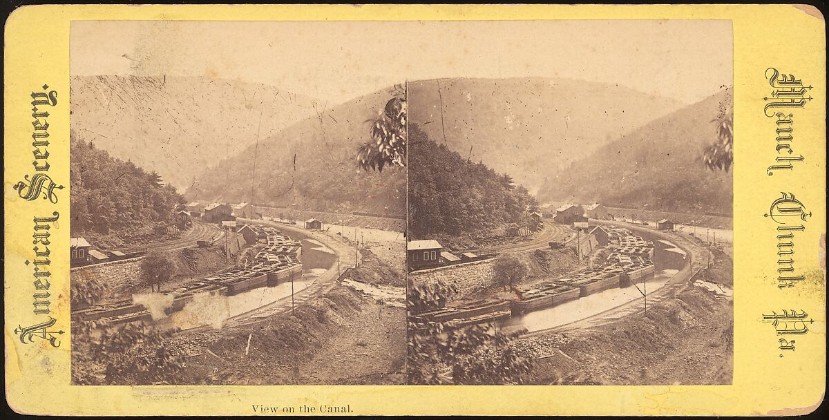 [Group of 5 Stereograph Views of Canals], Unknown (American), Albumen silver prints