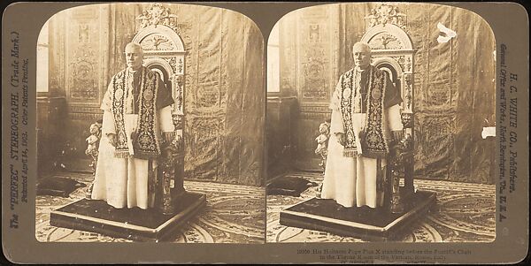 [Group of 12 Stereograph Views of Celebrities, Including Popes and Presidents], Underwood &amp; Underwood (American), Albumen silver prints