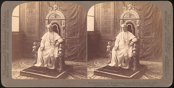 [Group of 12 Stereograph Views of Celebrities, Including Popes and Presidents], Underwood &amp; Underwood (American), Albumen silver prints