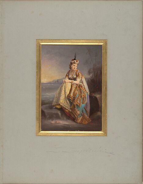 [Empress Eugénie as an Odalisque], Pierre-Louis Pierson (French, 1822–1913)  , et al, Albumen silver print with applied oil paint 