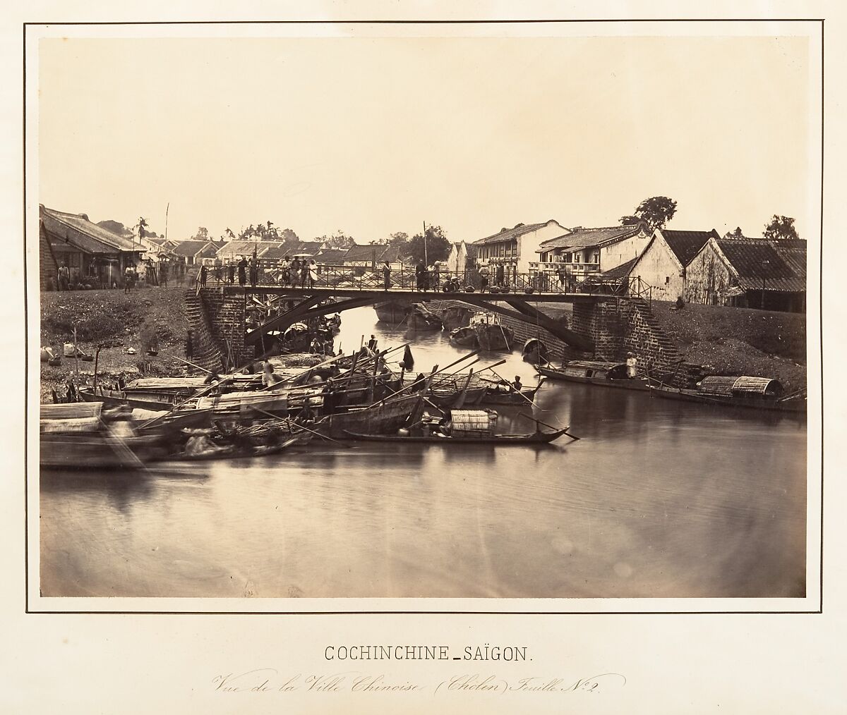 Vue de la Ville Chinoise (Cholen) Feuille No. 2, Saïgon, Cochinchine, Emile Gsell (French, Sainte-Marie-aux-Mines 1838–1879 Vietnam), Albumen silver print from glass negative 