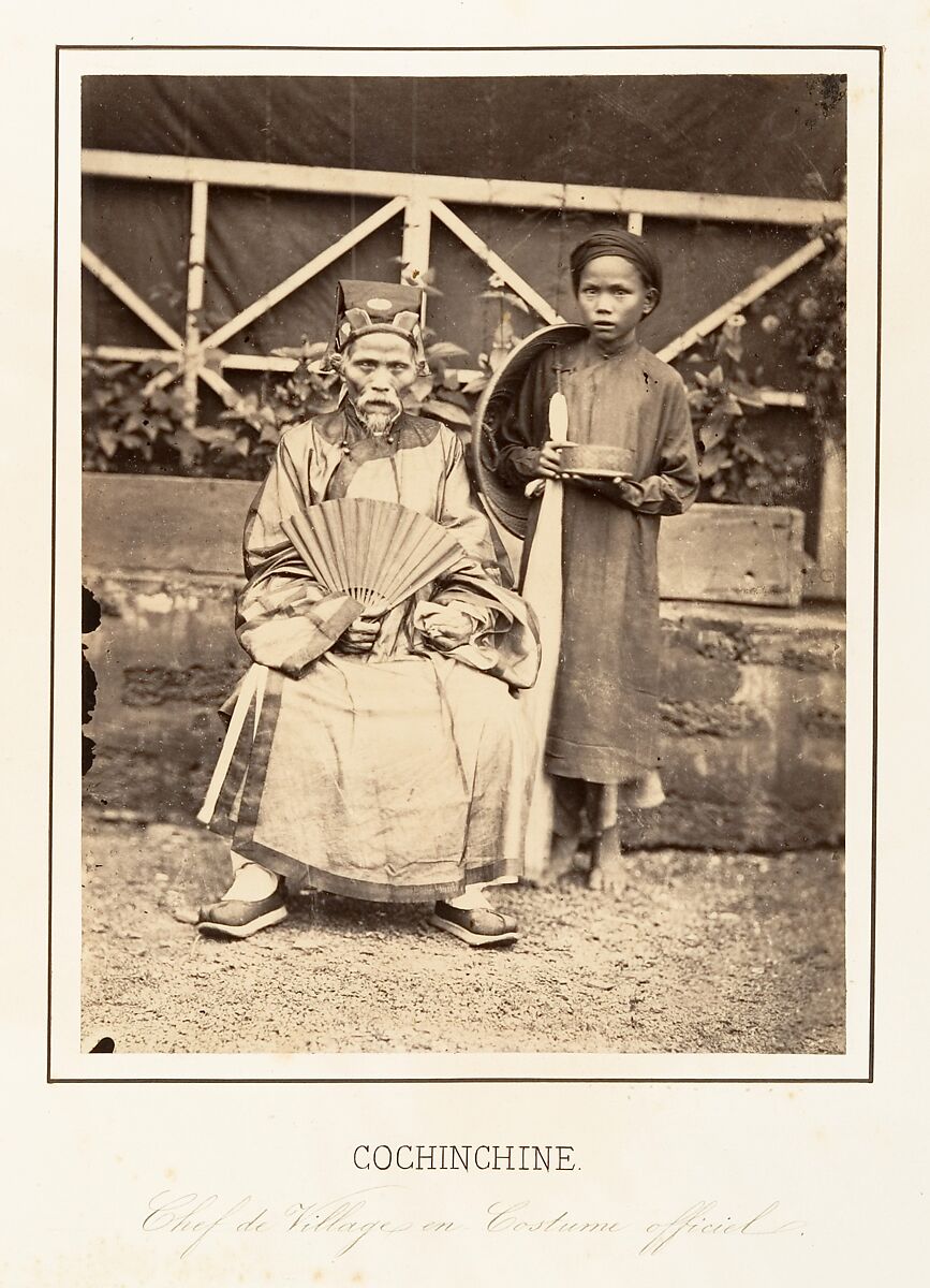 Chef de Village en Costume officiel, Cochinchine, Emile Gsell (French, Sainte-Marie-aux-Mines 1838–1879 Vietnam), Albumen silver print from glass negative 