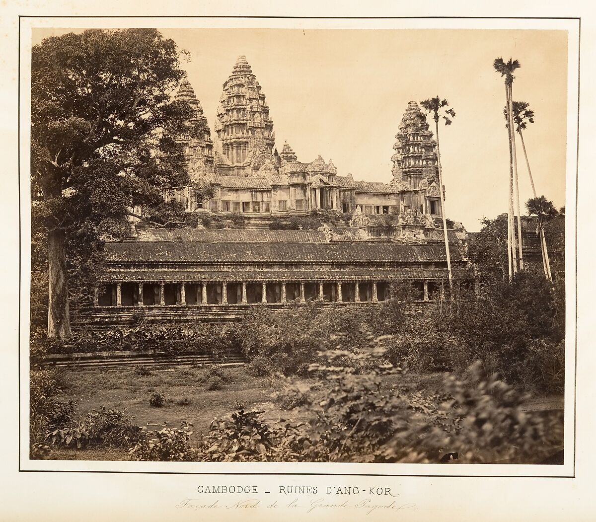 Façade Nord de la Grand Pagode, Emile Gsell (French, Sainte-Marie-aux-Mines 1838–1879 Vietnam), Albumen silver print from glass negative 