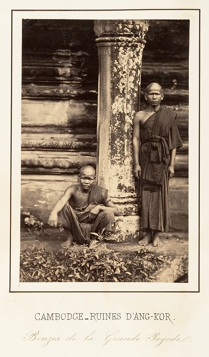 Bonzes de la Grande Pagode, Emile Gsell (French, Sainte-Marie-aux-Mines 1838–1879 Vietnam), Albumen silver prints from glass negatives 