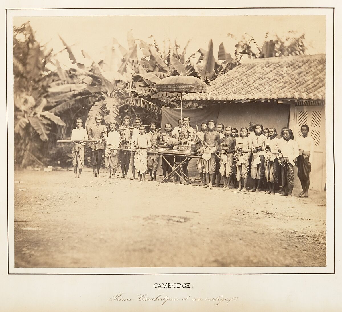 Prince Cambodgien et son Cortège, Emile Gsell (French, Sainte-Marie-aux-Mines 1838–1879 Vietnam), Albumen silver prints from glass negatives 