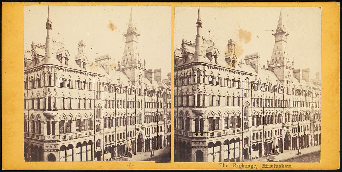 [Group of 6 Early Stereograph Views of Birmingham, England], Unknown (British), Albumen silver prints