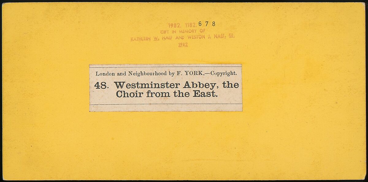 [Group of 16 Early Stereograph Views of British Abbeys], Unknown (British), Albumen silver prints