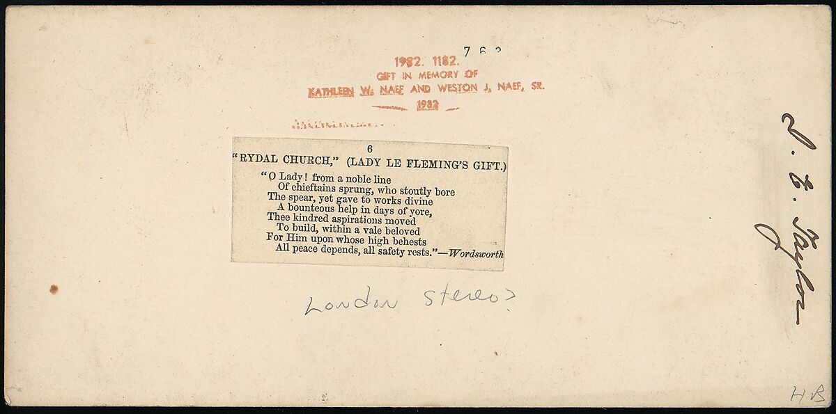 [Group of 17 Early Stereograph Views of British Churches], Sedgfield's English Scenery (British), Albumen silver prints