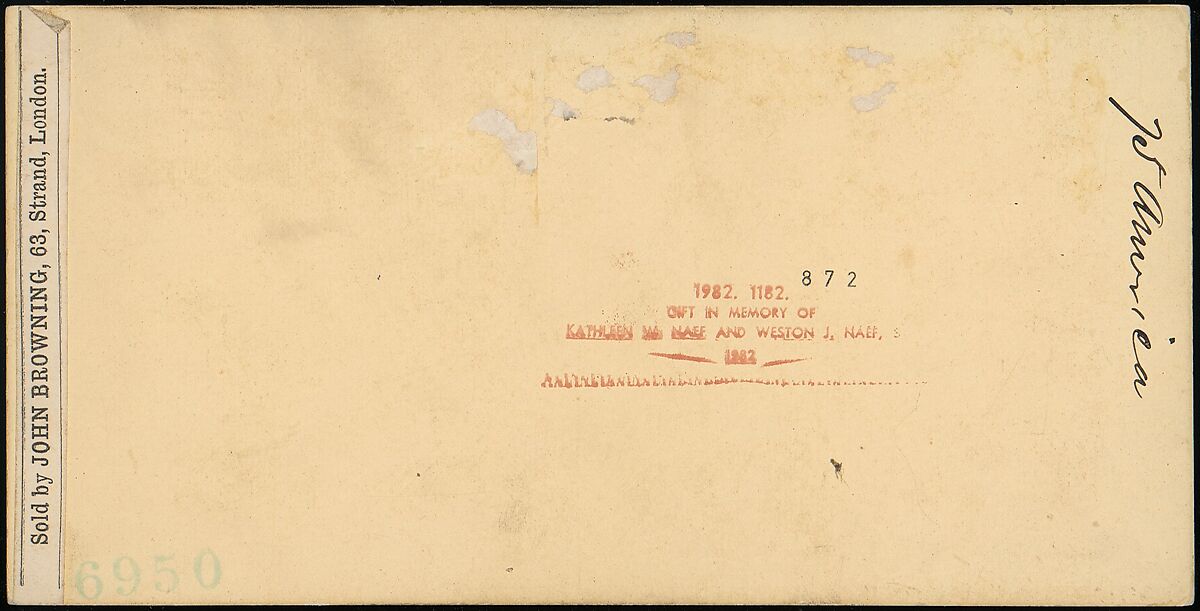 [Pair of Early Stereograph Views of British Statues], John Browning (British), Albumen silver prints