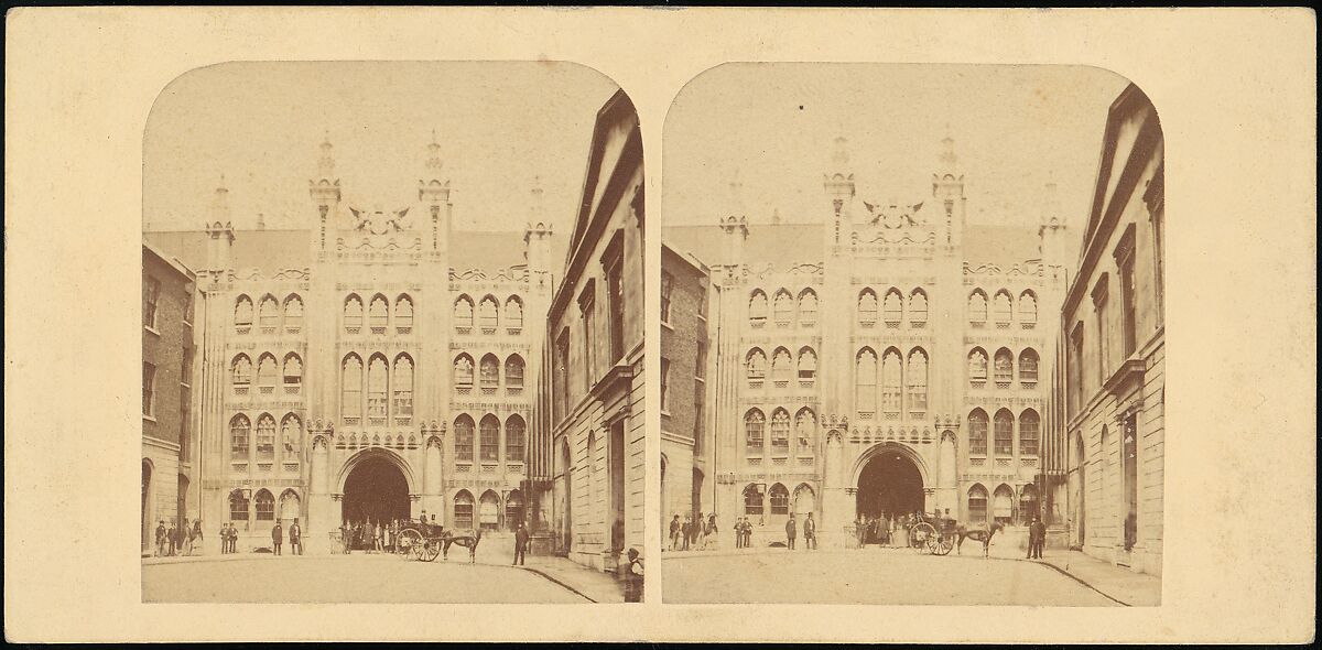 [Pair of Early Stereograph Views of London, England], Views of London (British), Albumen silver prints