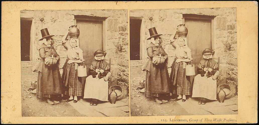 Llanberis, Group of Three Welsh Peasants