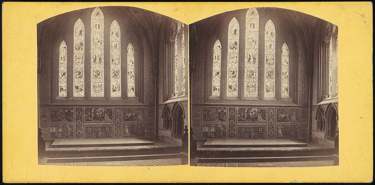 [Group of 10 Early Stereograph Views of British Chapels and Cloisters], Unknown (British), Albumen silver prints