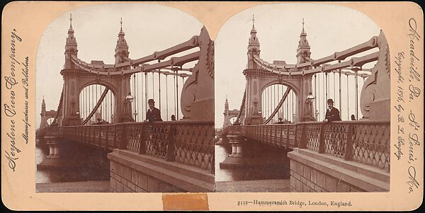 [Group of 4 Stereograph Views of London Bridges], Griffith &amp; Griffith, American, Albumen silver prints