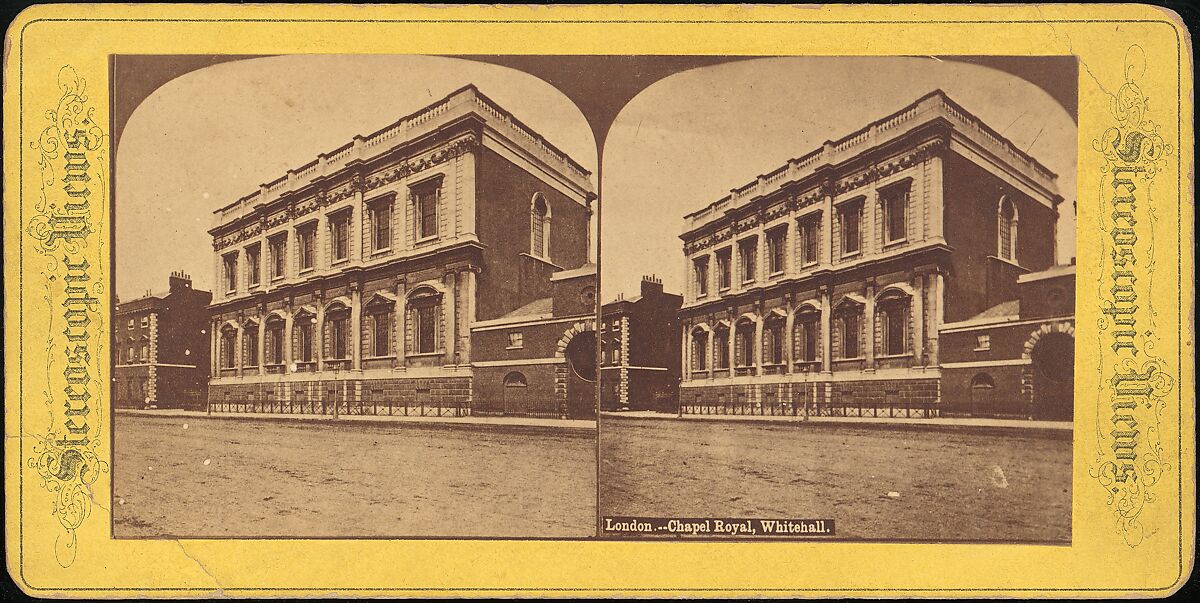 [Pair of Stereograph Views of Chapel Royal, London], Stereoscopic Views, Albumen silver prints