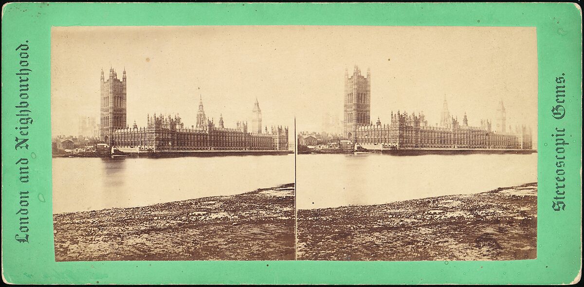 [Group of 5 Stereograph Views of the Houses of Parliament, London, England], Stereoscopic Gems, Albumen silver prints 