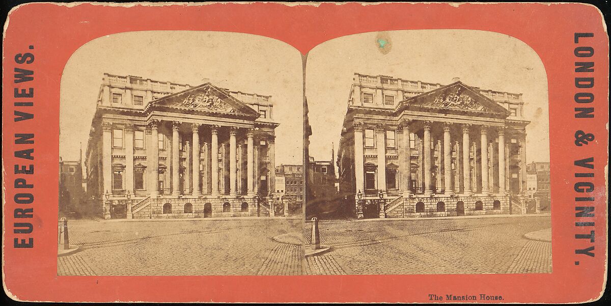 The Mansion House, European Views, Albumen silver prints 