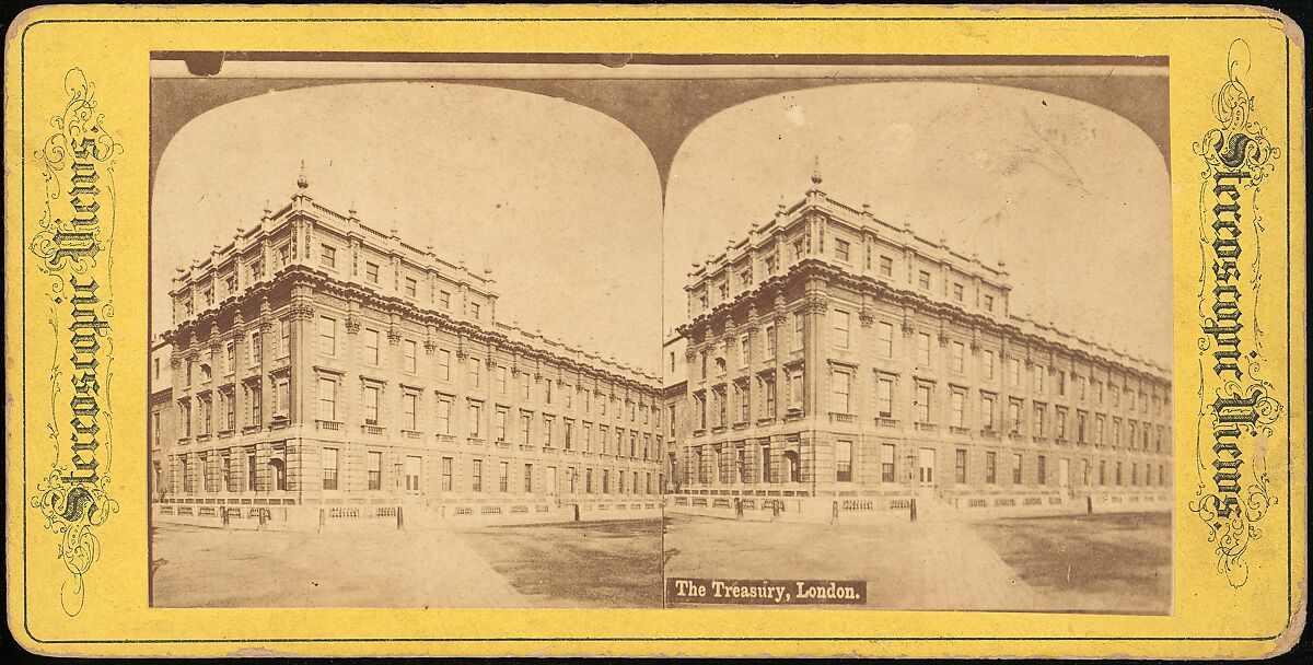The Treasury, London, Stereoscopic Views, Albumen silver prints 