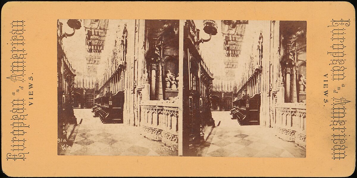 [Group of 5 Stereograph Views of Westminster Abbey, London, England], European and American Views, Albumen silver prints 